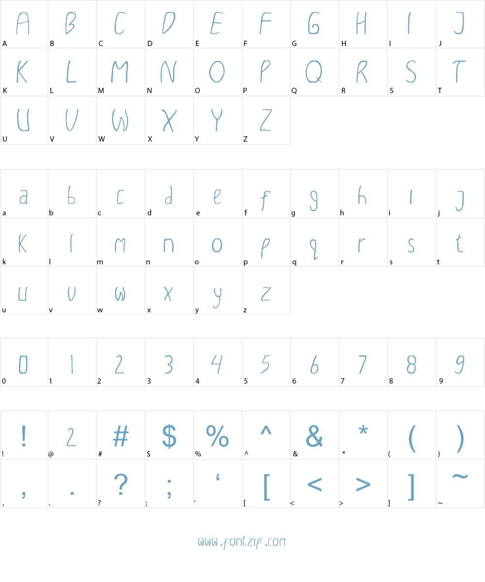 GLADE TYPEFACE Font Character